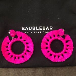BAUBLEBAR Adrita hoop earring, fuchsia